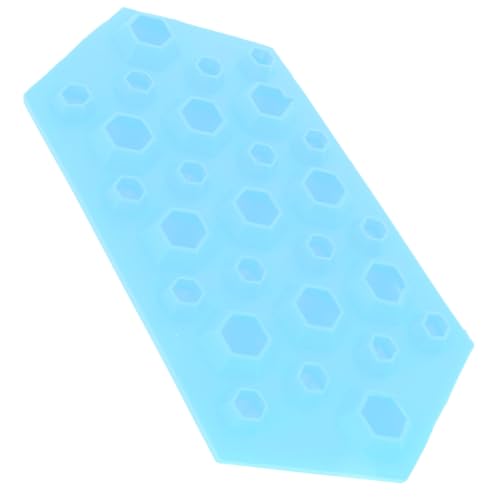 Molde de silicona para cubos de hielo forma diamante azul