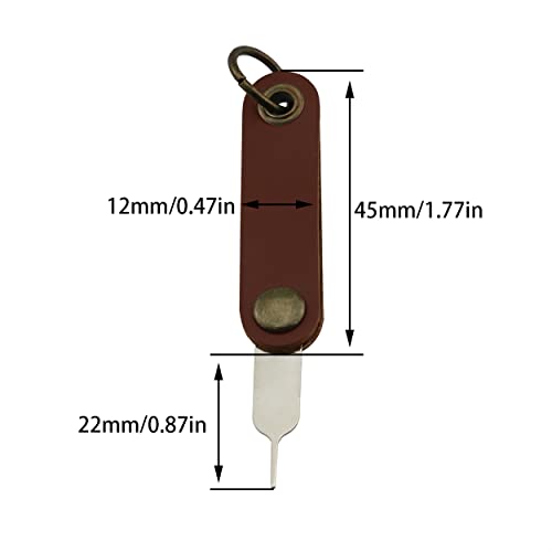 Ruiwaer SIM Card Removal Tools, 10PCS SIM Card Tray Eject Pin Removal Tools with 1PC Detachable Keychain Charm for Smart Phones and Tablets