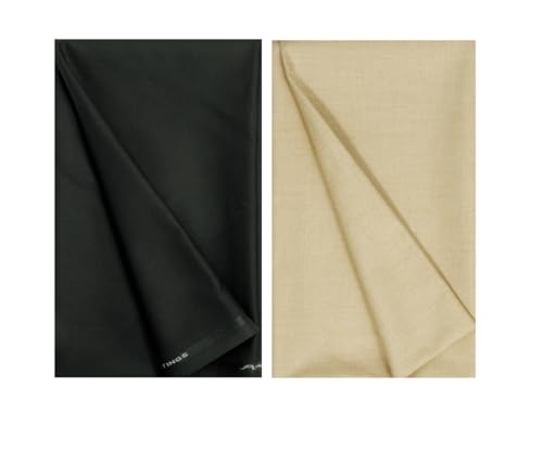Image of Abhi Fashion Men's Cotton Formal Unstitched Combo Trouser Fabric For Men (Pack Of 2)