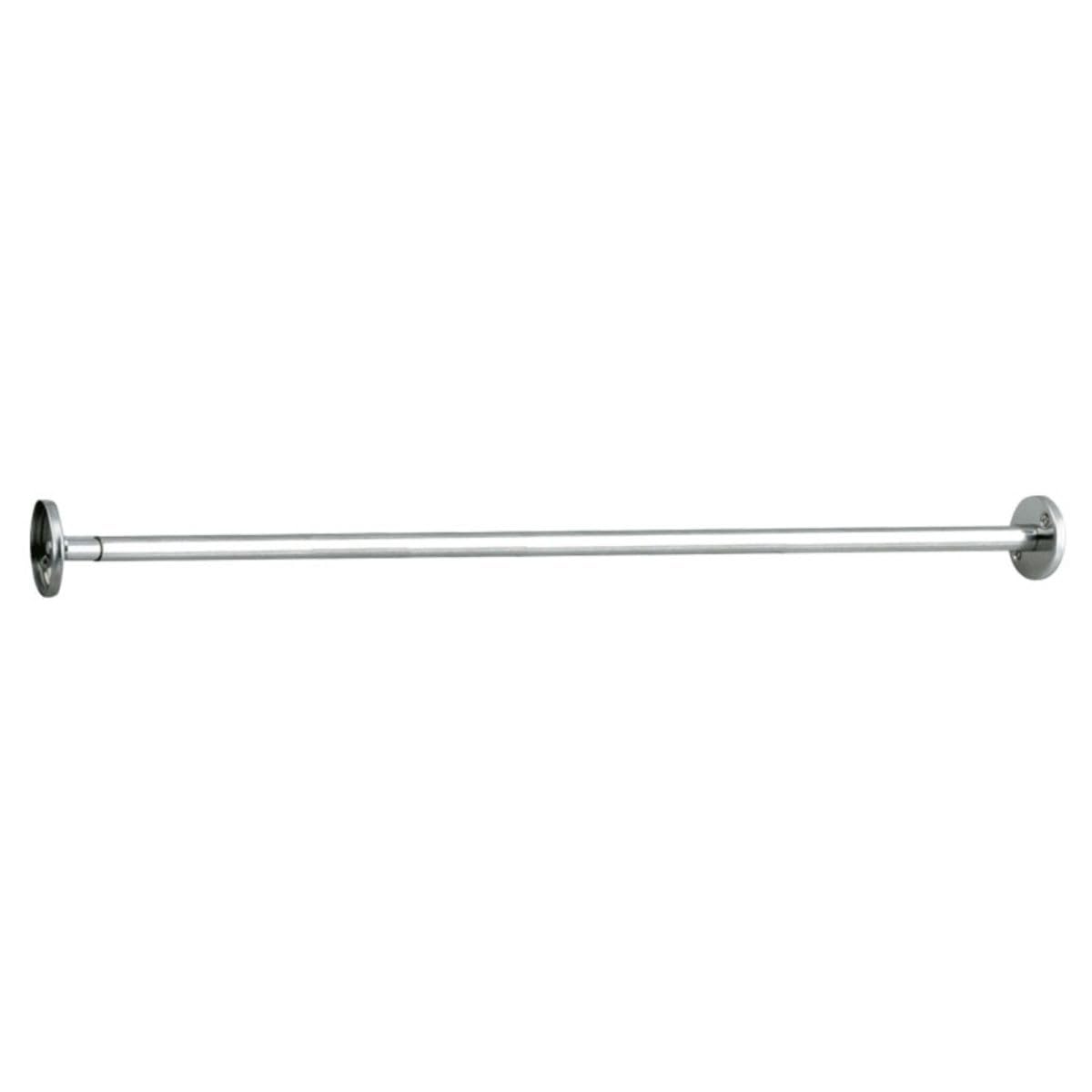Porte-rideau droit extensible 80 à 140cm - inox