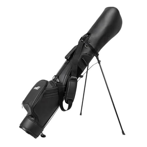 TAYTHI ゴルフバッグ 縦型 ポータブル 超軽量 室内外 クラブケース 組み立て不要 ゴルフクラブ 収納 ゴルフ セルフスタンド 大容量 スタンド式 4~7本用 (ブラック)