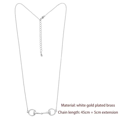 Horse Necklace 14K Gold Plated Snaffle Bit Snaffle Bit Pendant Necklace Jewelry Gift for Women3
