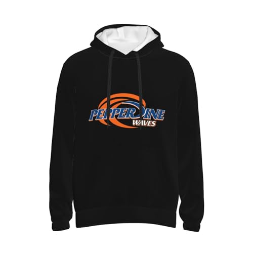 Oicvrct Pepperdine University Men's Fleece Lined Hoodie - Ultra-Soft Plush Lined Hooded Sweatshirt with Pocket