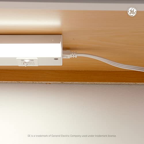Image of GE LED Undercabinet Light Fixture, Linkable Integrated Plug-In Fixture, Daylight, 24in (4 Pack)