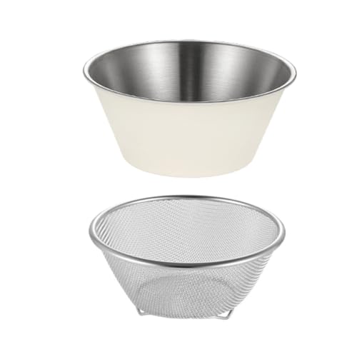 Alipis 1 Juego Colador y Inoxidable de Colador de Fina Verduras y Cesta de Escurrido y Preparar Comidas