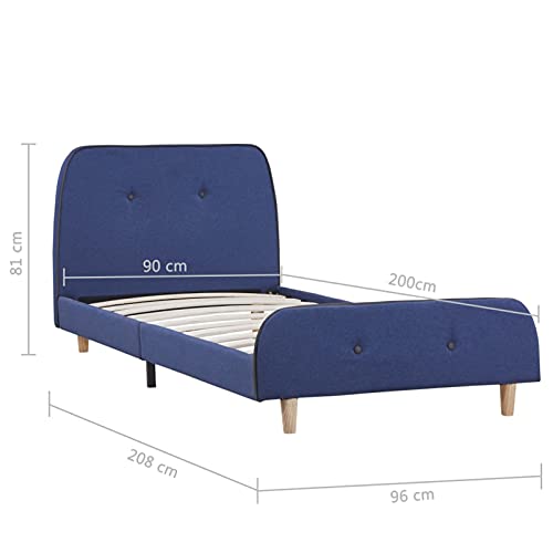 Lechnical Lattenbodem met lattenbodem voor wervelbed, blauw, stof, 90 x 200 cm, JB HR - Afbeelding 7