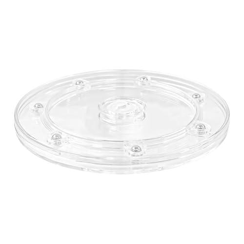 TTQiAnJ 1 Pezzi Giradischi in Acrilico Lazy Susan,Vassoio Rotante 15 cm,Trasparente Base Girevole per Portaspezie,Tavolo,Torta,Cucinadispensa,Decorazione Bagni