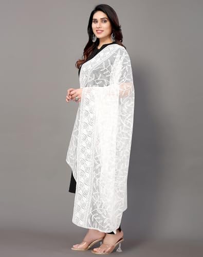 Chandrakala Net Dupatta for Women, Shawl Scarf Wrap Chunni, (D185)3