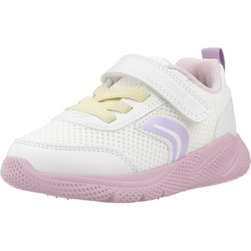 Geox Scarpe da Ginnastica B SPRINTYE Girl D, Bianco/Rosa, 22 EU