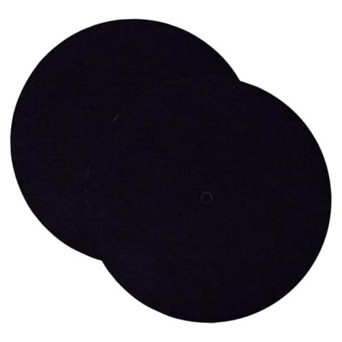 HANABASS 2Pcs Vinyl Record Protective Mats for Turntable Thickness Scratch Cushions for Phonograph Vibration Reducing Platter Pads for Record Player