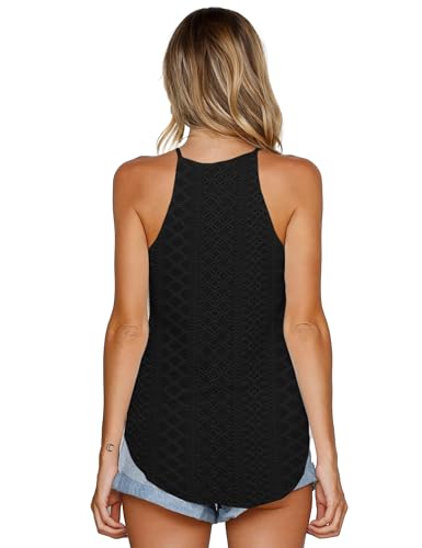 Image of LouKeith Womens Tank Tops Casual Flowy Printed Vest Shirts Sleeveless Cotton Soft Summer Tees Blouses