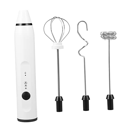 EXCEART 1 Juego Mezclador Eléctrico Fabricante De Espuma Para Lattes Fabricante De Espuma De Mano Barra De Mezcla De Resina Epoxi Resina Epoxy Blanco Sopa Acero Inoxidable Bebé El Plastico