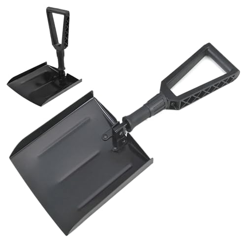 Pala de nieve portátil para coche, pala de nieve portátil con bolsa, pala plegable de invierno para nieve, resistente y portátil, multiusos para exterior, jardín, camping