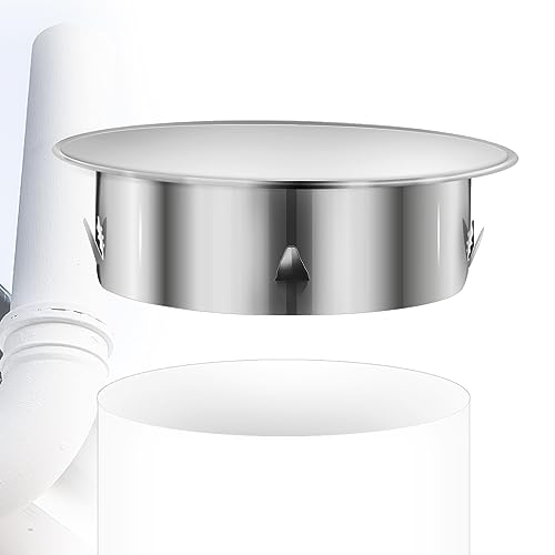 Bouchon Cheminée Perforé 180mm Bouchon pour Tuyau de Poêle en Acier Inoxydable Ø 175mm...