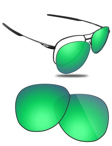 Image of Fiskr Polarized Lenses Replacement Compatible with Oakley Contrail OO4147 57mm Sunglasses, Impact Resistant & Perfect Fit - Emerald Green