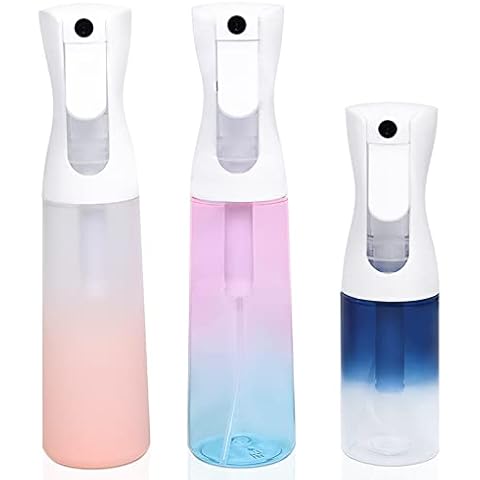 3 PCS Continuous Spray Bottles, Refillable Empty Spray Bottles, Leak-proof Plastic Spray Bottles for Salon, Skin Care or Clean Cover