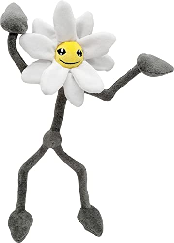 Daisy Plush PJ Pug-a-Pillar Plushie Toy para fanáticos del Juego Regalo White Flower Plush Soft Stuffed Pillow Doll para niños y Adultos Cover