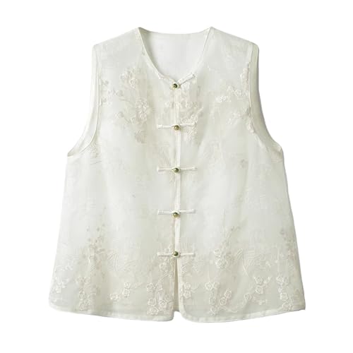 Camiseta sin mangas de organza para lucir un estilo nacional en terrazas