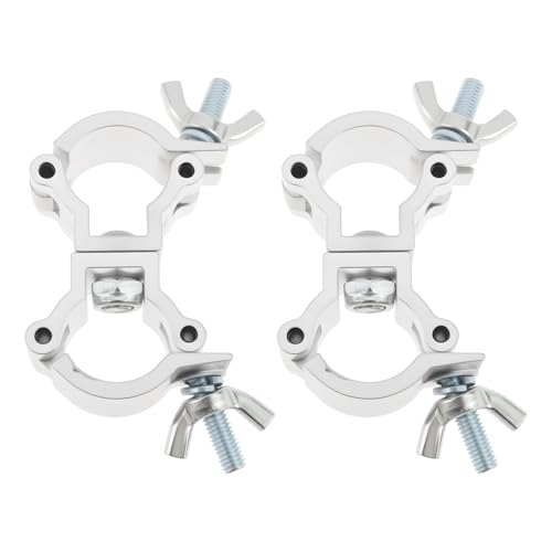 Be In Your Mind 2pcs Abrazaderas de Armadura de Doble Acoplamiento Giratorio de Aluminio con Hebilla de Doble Anillo para Tubo de 18 21 Mm