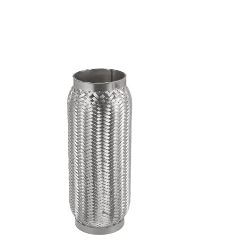 Silenciador de escape universal en acero inoxidable con tubo flexible de 45mm a 75mm para coche