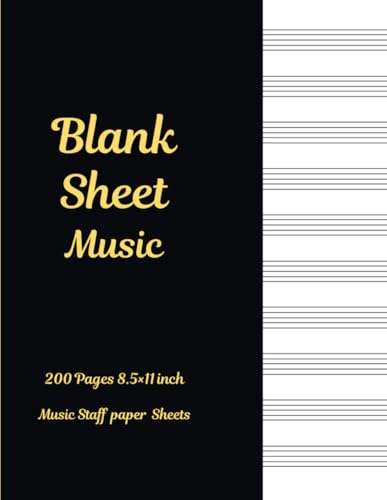 Blank Sheets Music 200 pages 8.5×11 inch Music Staff paper Sheets, blank music sheets, Music manuscript paper: Perfect for Composers, Songwriters, ... – 200 Pages of Premium Blank Staff Paper image 2