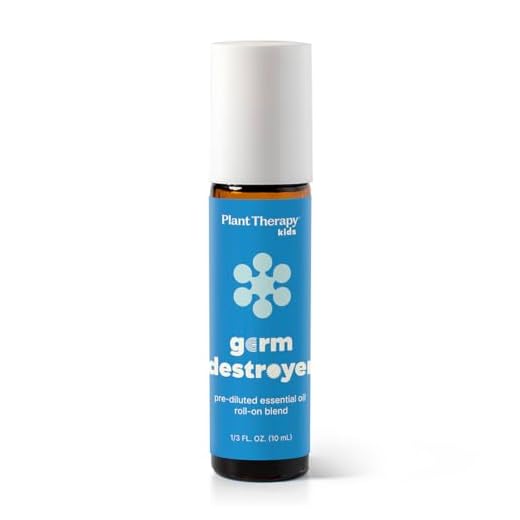 Plant Therapy KidSafe Germ Destroyer Essential Oil Blend - Guard from Illness, Support Blend for Kids 100% Pure, Pre-Diluted Roll-ON, Natural Aromatherapy, Therapeutic Grade 10 mL (1/3 oz)
