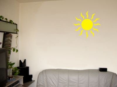 Preisvergleich Produktbild Wandtattoo / Wandaufkleber grosse Sonne; Farbe Gelb