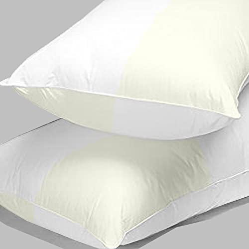 Image of Adjustable Hollow Fibre Sleeping Pillow Dream Fibre Pillow Bed Pillow Pillows for Sleeping Luxurious 2 Piece Microfiber Pillow Extra Soft Hotel Quality Pillow Ivory and White20x30