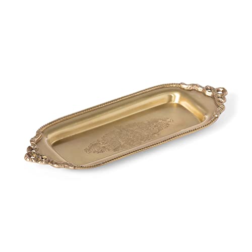 Park Hill Collection Antique Brass Serving Tray, Gold (Tip) #TOP1