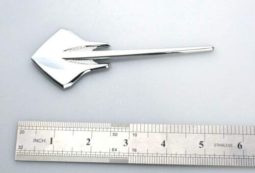 Pair C2 C3 & 2014-2019 C7 Corvette Stingray Sting Ray Fender Emblems 3D Badge Nameplate compatible with Corvette ((Chrome))