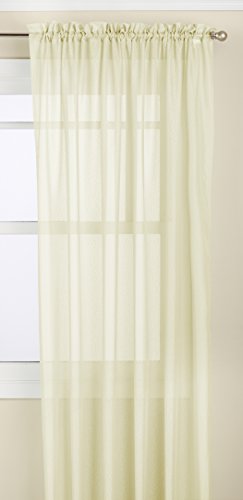 Lorraine Home Fashions Reverie Tailored Window Panel, 60 by 84-Inch, Yellow