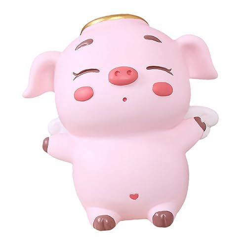 Yardwe Salvadanaio Forma Maiale Adorabile Resistente Urti per Decorazione Camera Compleanno e Compatte per Scrivania