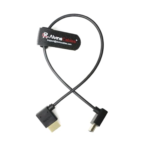 Alvin's Cables 8K Cable HDMI 2.1 Haut Débit pour Atomos Ninja V Moniteur Droite à vers Le Haut Angle Cable Hdmi Coudé pour Z CAM E2, pour Sony FS5 | FS7|...