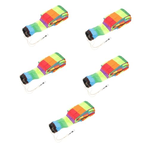 GALPADA 5pcs Charming Kite End Tail Streamers Kite Decorating Kit Eye-catching Tails