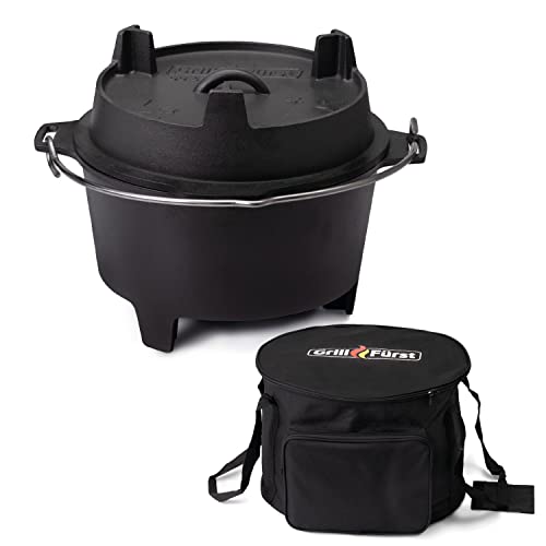 Grillfürst Dutch Oven set ca. 12 liter - stabiel staande