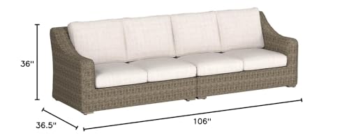 Signature Design By Ashley P791-854 Beachcroft Outdoor Left & Right Arm Facing Wicker Patio Loveseats thumb #2
