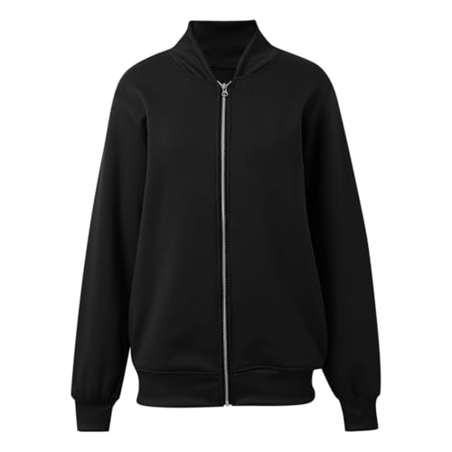 Chaqueta bomber para mujer con cuello alto y cremallera frontal 5