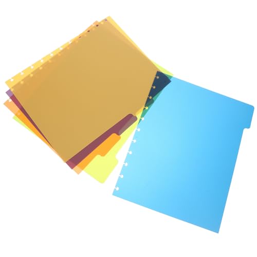 Separadores de carpeta para organizar documentos en oficina y hogar con 5 hojas mate