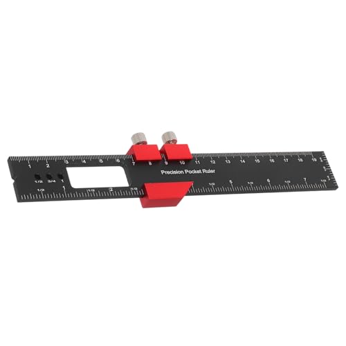 NUOBESTY Woodworking Ruler T-type Scribing Tool Angle Measuring Tool for Precision Marking Measuring in Construction and Carpentry Projects