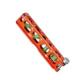 Mini nivel de 6 pulgadas con ranura en V, escala de nivel de alta precisión para tuberías, herramienta de nivel magnético pequeña (naranja)