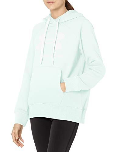 Under Armour Women's Rival Fleece Logo Hoodie , League Red (626)/White , X-Small