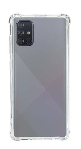 QUITECO Funda Transparente para Samsung Galaxy A71 4G, Carcasa Protectora TPU Silicona, protección Golpes caídas, Esquinas reforzadas