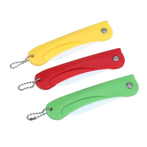OFFSCH 3pezzi Coltello Da Cucina in Per Frutta e Utensile Portatile Per Affettare Sbucciare e Tagliare Alimenti Resistente Facile Da
