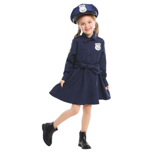 Panoplie police fille 5 à 11 ans idéale pour Halloween et fêtes déguisées