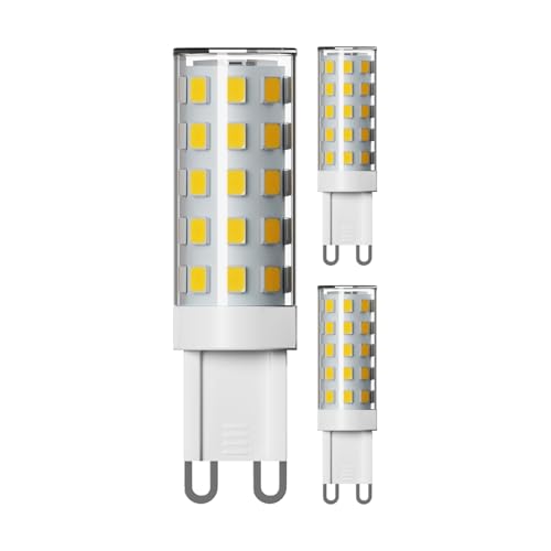 ledscom.de 3 Pieces G9 LED Bulbs, Warm White (2800 K), 3.5 W, 485lm, 3-Step dimmer