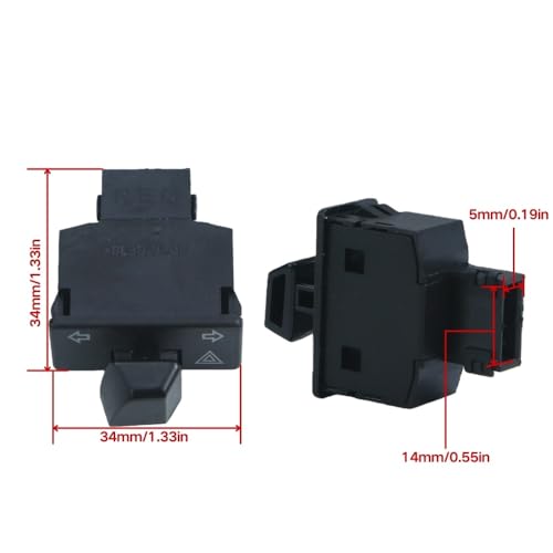 Botón de interruptor único de 34mm para solucionar luces de scooter GY6 2