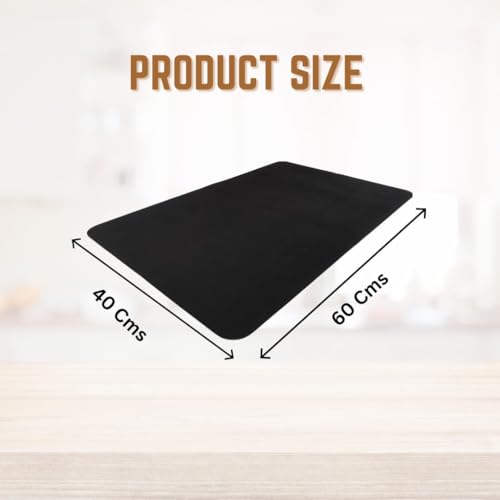 Image of VMITRA Dish Drying Mat 40x60 cm | Super Absorbent Microfiber Kitchen Counter Mat | Non-Slip Rubber Backing | Quick Drying Pad for Utensils Dishes Glassware