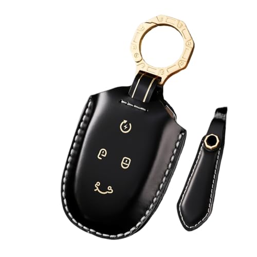 Funda de cuero genuino para llave llavero compatible LYNK & CO 01 03