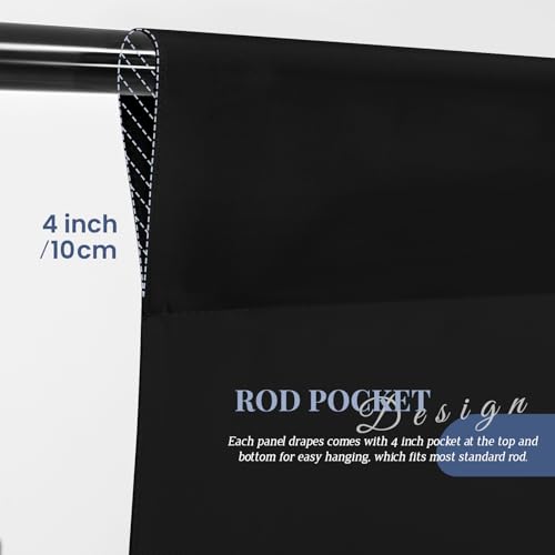 Rideaux de plafond pour décoration de mariage drapé noir en polyester de fête 1,5 x 6,1 m