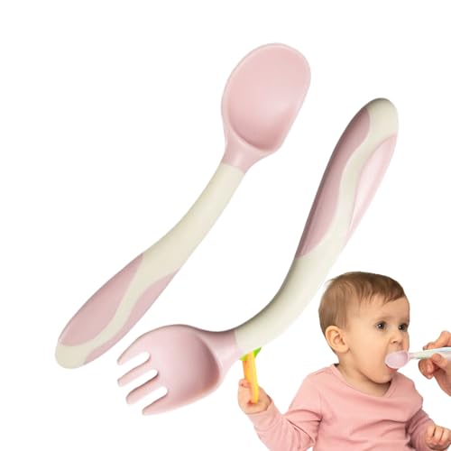Patifirst Juego De Cubiertos Para Bebé | Cuchara Y Tenedor De Alimentación Silicona,Set Alimentación Ergónomico Para Niños Y Niñas En La Etapa Destete Guardería Con Cuchara Tenedor